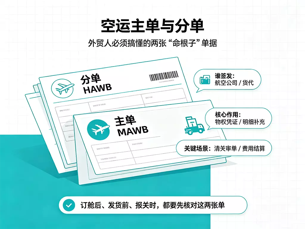 空运主单与分单:外贸人必须搞懂的两张“命根子”单据-货代QA社